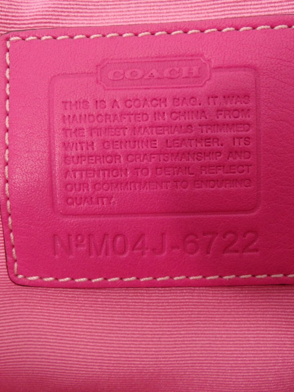 Coach Optic Pink Signature Flap Satchel (Style 6722) Vintage Y2K. - Picture 9 of 11